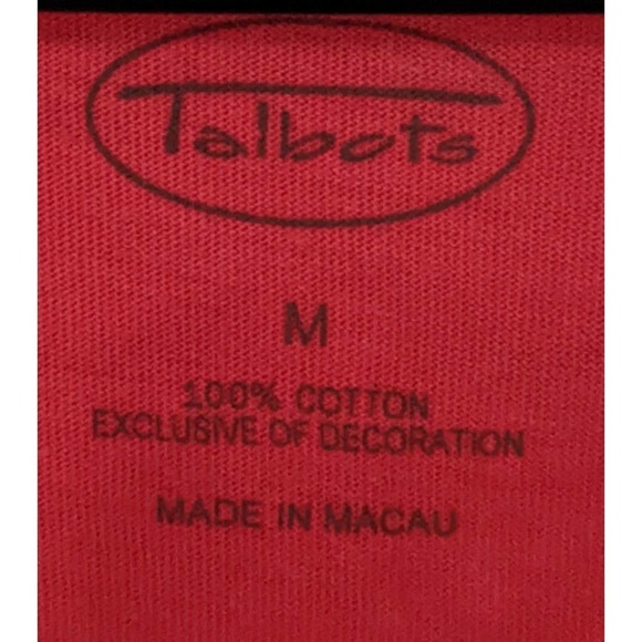 Talbots Womens Embroidered Cardigan Sweater Size M Red Button Up Long Sleeve - Picture 3 of 3